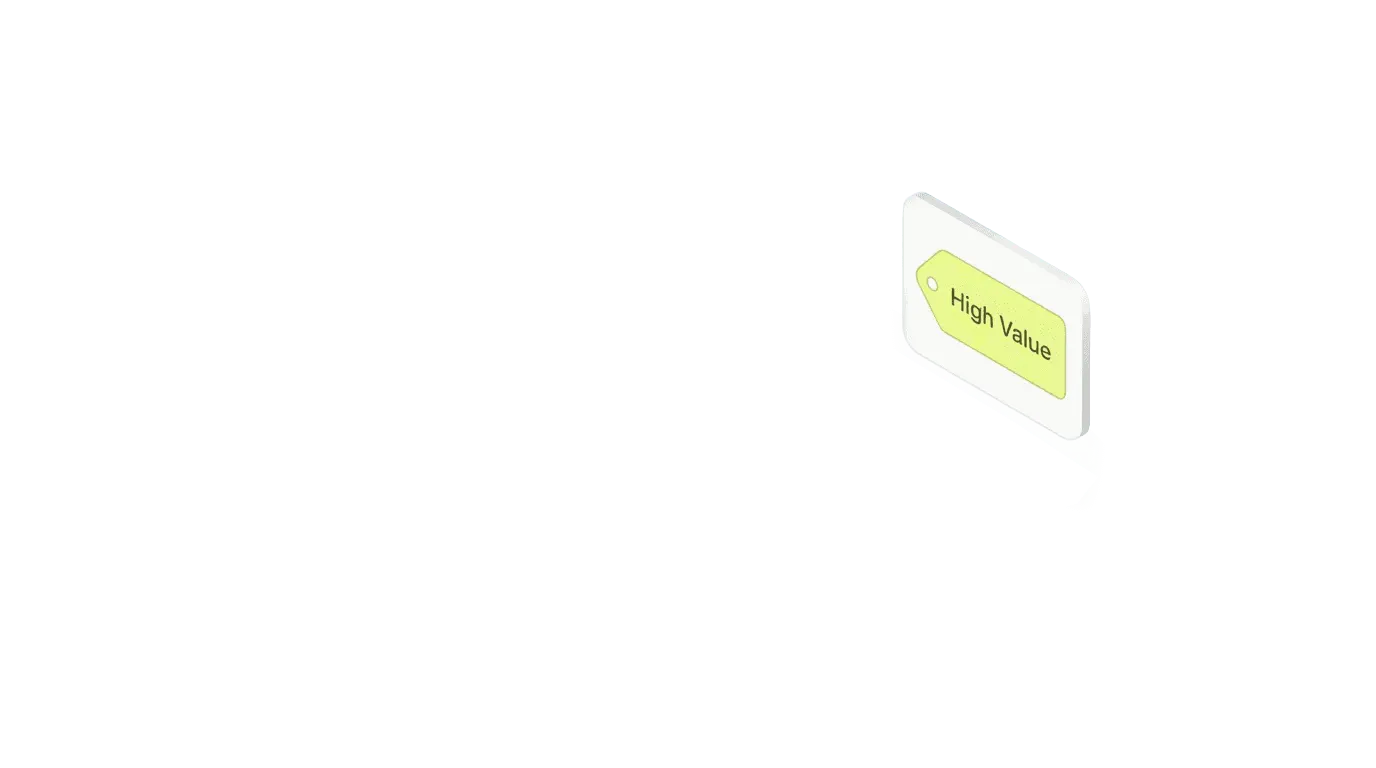 Illustration of a High Value customer tag