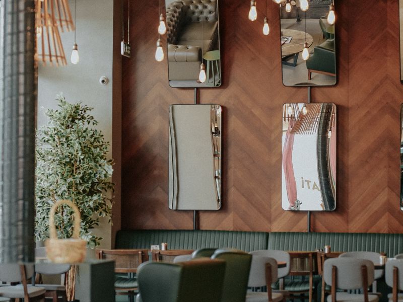 Modern restaurant dining room